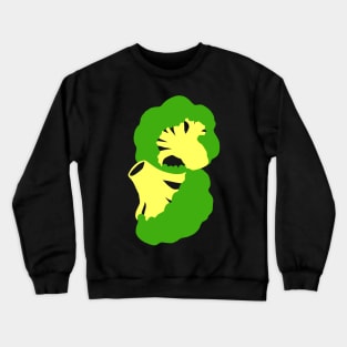 Broccoli Cutout Artwork - Warhol Vegetables (Vegetarian or Vegan Idea) Crewneck Sweatshirt